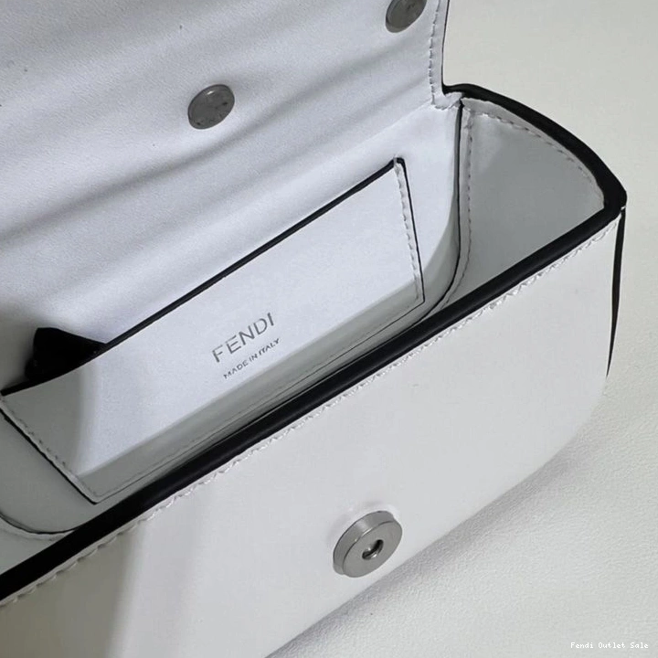 Affordable White Bag Calf In F Fendi Nano Leather 0806